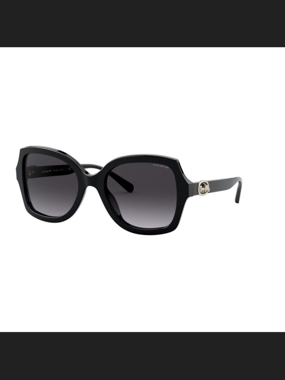Coach Women’s Black L1147 HC8295 Square Sunglasses.